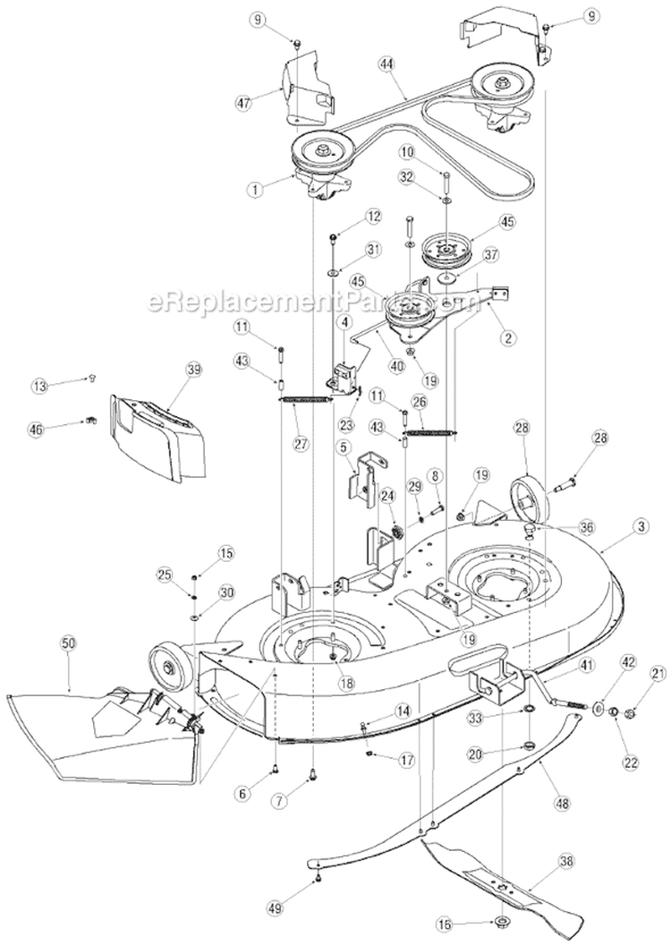 Page A Diagram and Parts List for 13A3771G700 2005 Yard Machines Lawn Tractor